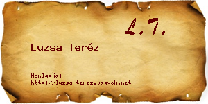 Luzsa Teréz névjegykártya